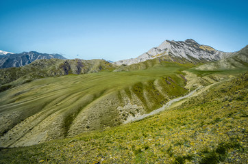 Mountain landscapes of the Chui tract, Altai. Valley Chuya.