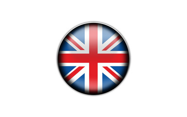 Transparent button with UK flag