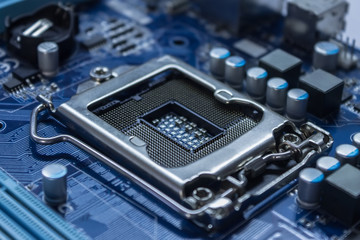 Motherboard socket and electronic components