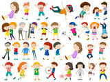 Set of children character