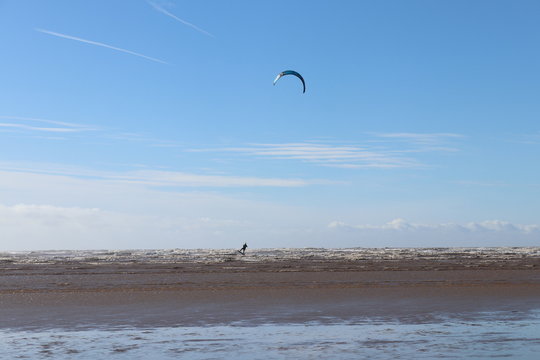 kite surfing in sea