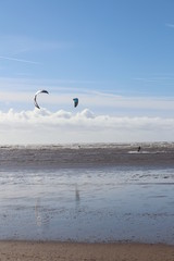 kite surfing in the sea