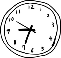 Monochrome Poor rough sketch of the watch