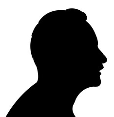 a man head silhouette vector