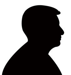a man head silhouette vector