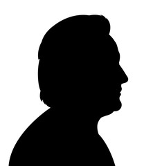 a woman head silhouette vector