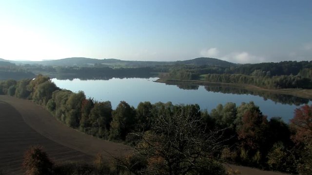 Pan shot of lake at Biosph&auml;renreservat Schorfheide-Chorin, Germany.