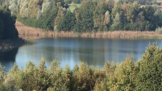 Medium shot of lake at Biosph&auml;renreservat Schorfheide-Chorin, Germany.