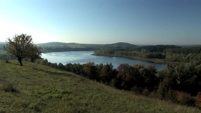 Pan shot of lake at Biosph&auml;renreservat Schorfheide-Chorin, Germany.
