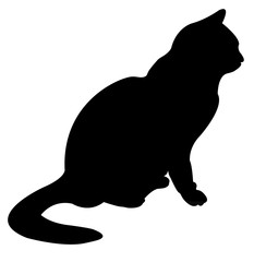 a cat body silhouette vector