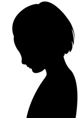 Fototapeta na wymiar a girl head silhouette vector