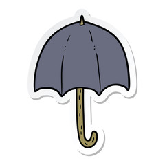 sticker of a cartoon umbrella