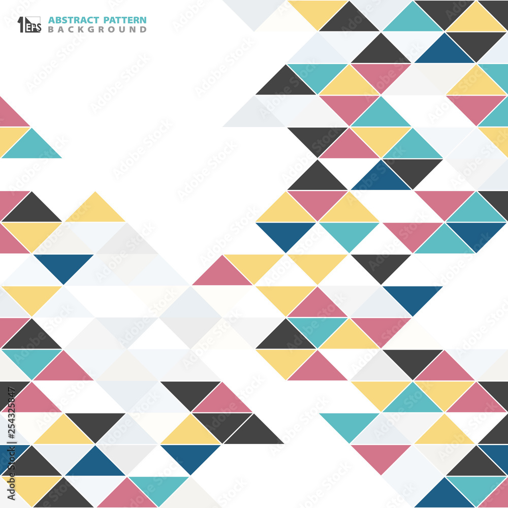 Aufkleber abstract modern colorful triangle pattern design background. you can use for artwork cover of old an