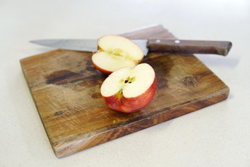 orange pear and apple prepared for a fresh and nutritious salad