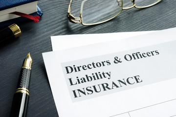 Directors and Officers Liability D&O insurance application form. - obrazy, fototapety, plakaty