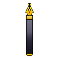 quirky gradient shaded cartoon ink pen