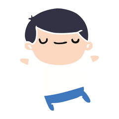 cartoon of kawaii cute older man