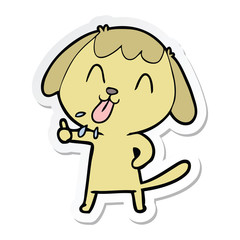 Fototapeta premium sticker of a cute cartoon dog