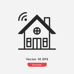Smart home icon vector