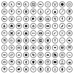 100 time icons set in simple style for any design vector illustration