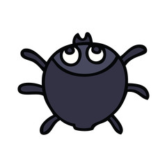 quirky hand drawn cartoon beetle