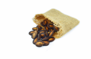 watermelon seeds isolated on white background