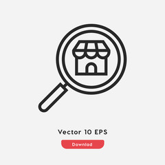 Search store icon vector