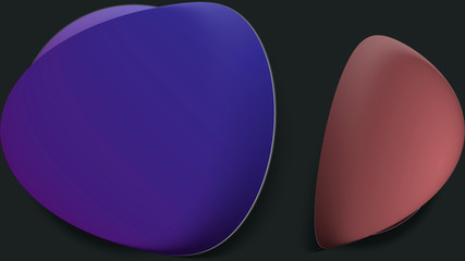 Abstract blue and red 3d stones backdrop