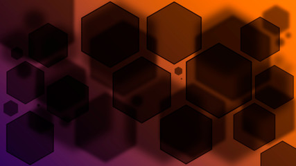 Black geometric bokeh background. Art wallpaper