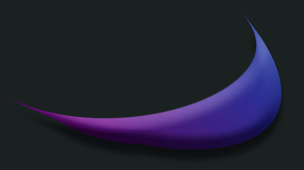 Abstract colorful 3d shape on the black background. 3d line wallpaper