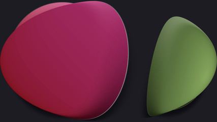 Abstract colorful shapes on the black background