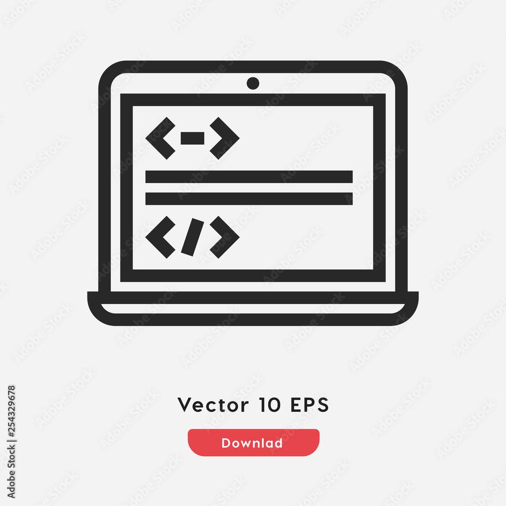 Poster programming icon vector