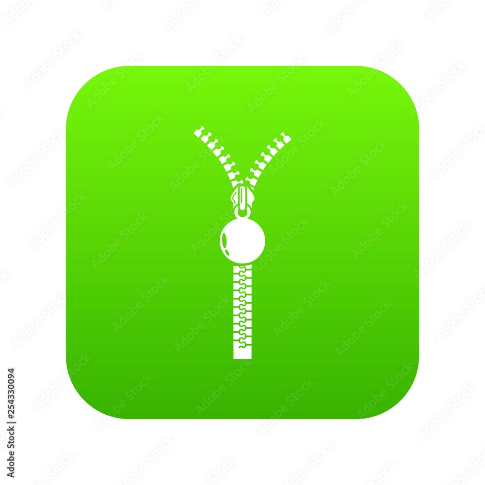 Poster opened zip icon. simple illustration of opened zip vector icon for web