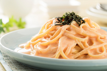 スパゲッティー　辛子明太子クリーム