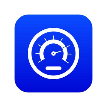 Speedometer icon digital blue for any design isolated on white vector illustration