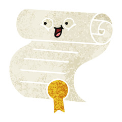 retro illustration style cartoon contract