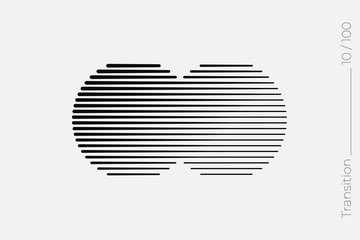 Universal Modern Halftone Geometric Shape. Vector Classical Design Element.