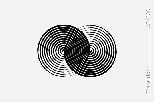 Universal Modern Halftone Geometric Shape. Vector Classical Design Element.