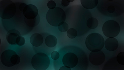 Abstract dark bokeh background. Black circles texture