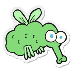 sticker of a cartoon fly