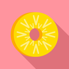 Piece of pineapple icon. Flat illustration of piece of pineapple vector icon for web design