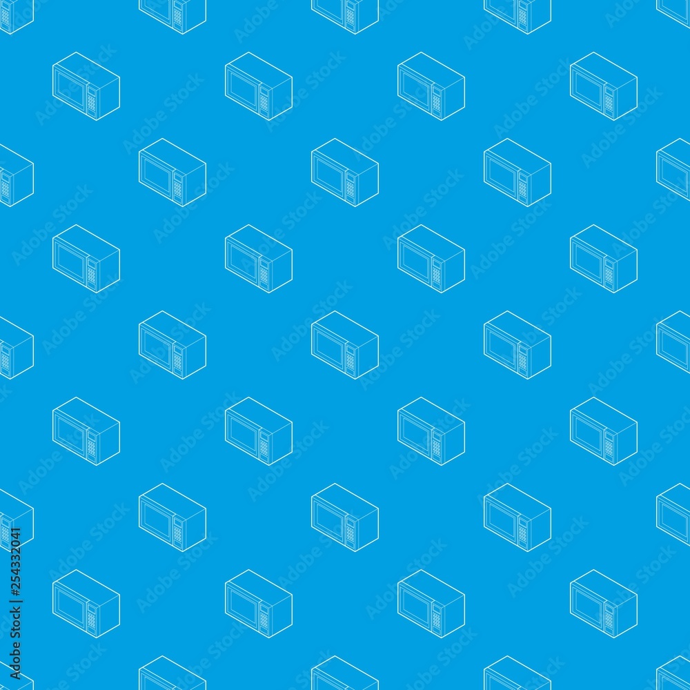Poster microwave pattern vector seamless blue repeat for any use