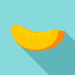 Fototapeta premium Slice of apricot icon. Flat illustration of slice of apricot vector icon for web design