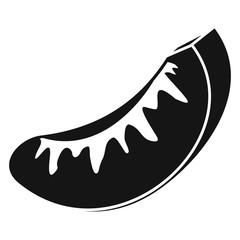 Slice apricot icon. Simple illustration of slice apricot vector icon for web design isolated on white background