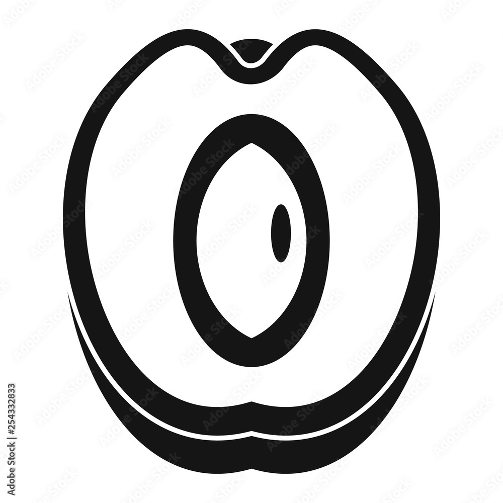 Poster clean apricot icon. simple illustration of clean apricot vector icon for web design isolated on whit