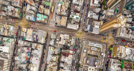 Hong Kong city in Kowloon side, timelapse