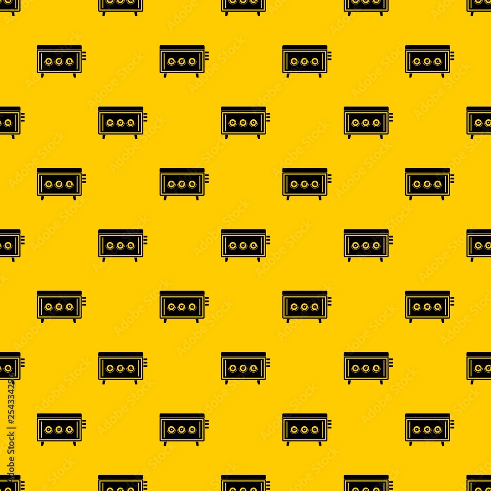 Poster cd changer pattern seamless vector repeat geometric yellow for any design