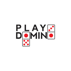 play domino logo design vector  illustration