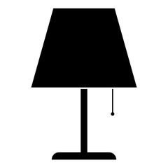 Table lamp Night lamp Clasic lamp icon black color vector illustration flat style image