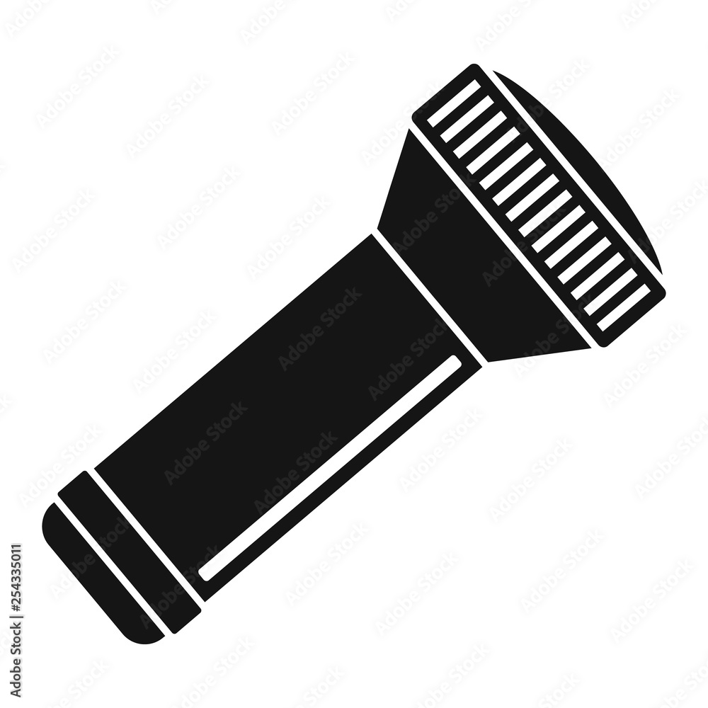 Poster flashlight icon. simple illustration of flashlight vector icon for web design isolated on white back